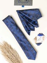 Blue Paisley Necktie Gift - set - TOSSIDO