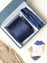 Blue Paisley Necktie Gift - set - TOSSIDO
