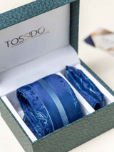 Blue Paisley Necktie Gift - set - TOSSIDO
