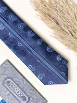 Blue Paisley Necktie Gift - set - TOSSIDO