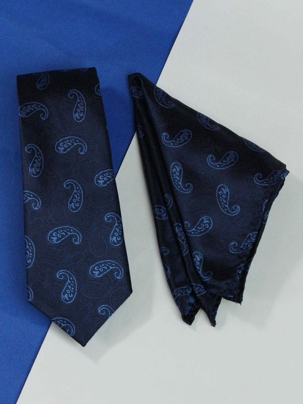 Blue Paisley Necktie & Pocket Square Giftset - TOSSIDO
