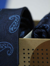 Blue Paisley Necktie & Pocket Square Giftset - TOSSIDO