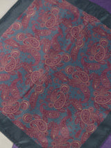 Blue Paisley Pocket Square - TOSSIDO