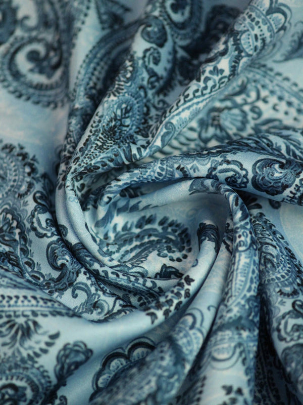 Blue Paisley Pocket Square - TOSSIDO