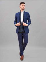 Blue Paisley Reversible Stole & Pocket Square Set - TOSSIDO