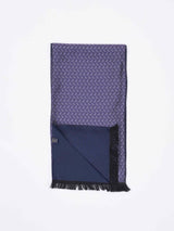 Blue Paisley Reversible Stole & Pocket Square Set - TOSSIDO