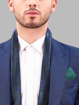 Blue Paisley Reversible Stole & Pocket Square Set - TOSSIDO