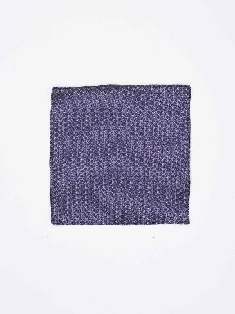 Blue Paisley Reversible Stole & Pocket Square Set - TOSSIDO