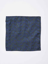 Blue Paisley Reversible Stole & Pocket Square Set - TOSSIDO