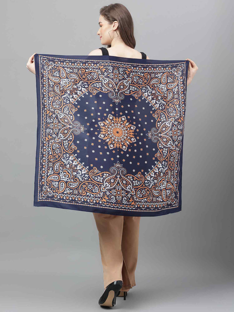 Blue Paisley Scarf & Scarf Bag Set - TOSSIDO