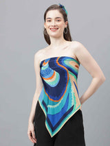 Blue Paisley Scarf & Scarf Bag Set - TOSSIDO