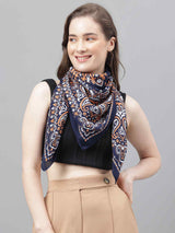 Blue Paisley Scarf & Scarf Bag Set - TOSSIDO