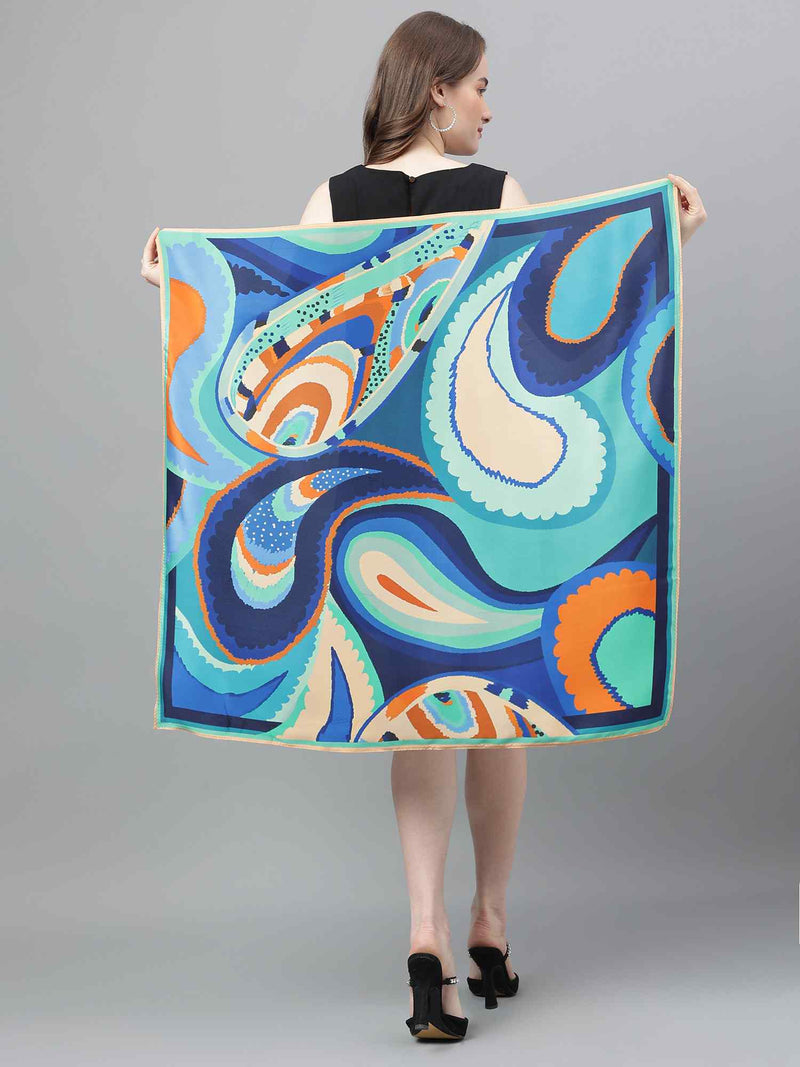 Blue Paisley Scarf & Scarf Bag Set - TOSSIDO