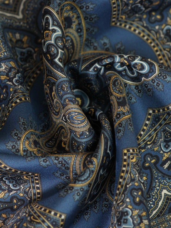 Blue Paisley Silk Pocket Square - TOSSIDO