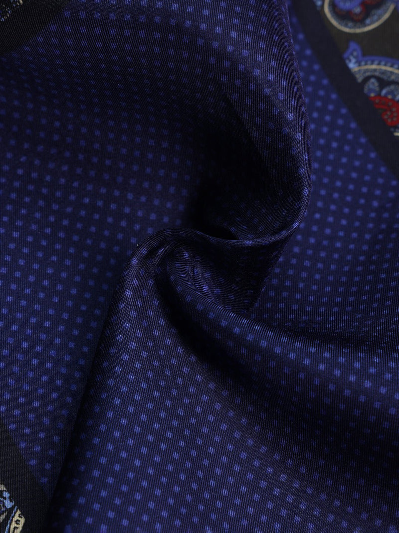 Blue Paisley Silk Pocket Square - TOSSIDO