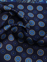 Blue Paisley Silk Pocket Square - TOSSIDO
