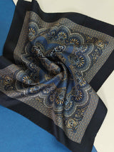 Blue Paisley Silk Pocket Square - TOSSIDO