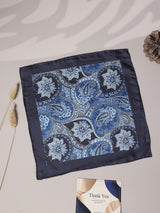 Blue Paisley Silk Pocket Square - TOSSIDO
