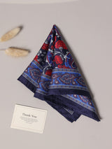 Blue Paisley Silk Pocket Square - TOSSIDO