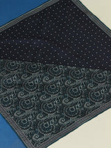 Blue Paisley Silk Pocket Square - TOSSIDO