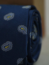 Blue Paisley Slim Necktie - TOSSIDO