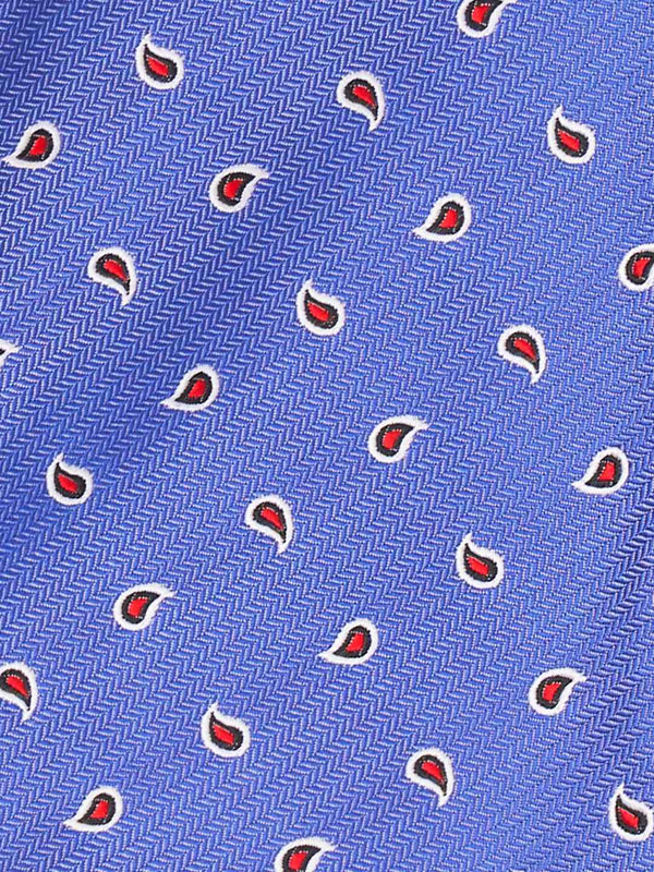 Blue Paisley Woven Cravat & Pocket Square Set - TOSSIDO
