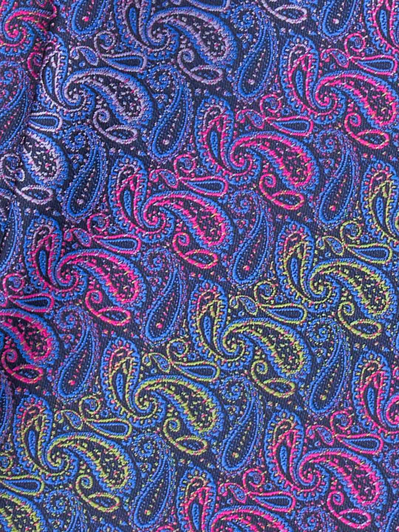 Blue Paisley Woven Cravat & Pocket Square Set - TOSSIDO