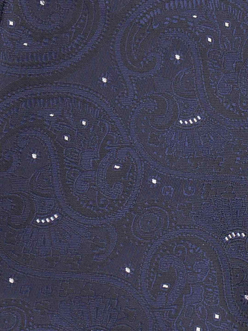 Blue Paisley Woven Cravat & Pocket Square Set - TOSSIDO