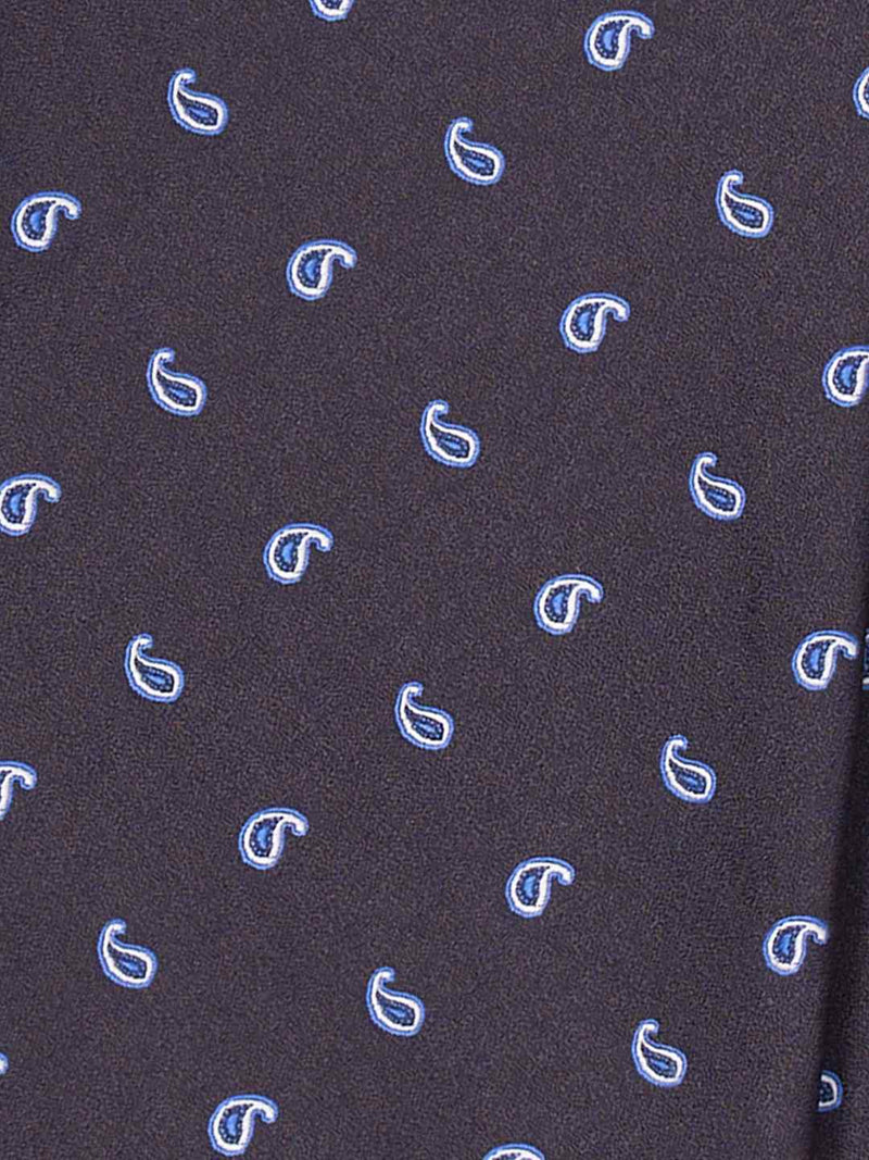 Blue Paisley Woven Cravat & Pocket Square Set - TOSSIDO