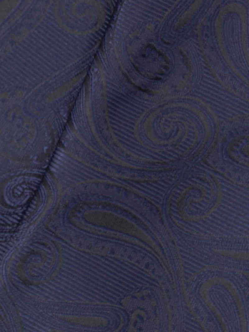 Blue Paisley Woven Cravat & Pocket Square Set - TOSSIDO