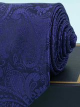 Blue Paisley Woven Silk Necktie - TOSSIDO