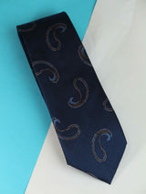Blue Paisley Woven Silk Necktie - TOSSIDO