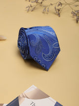 Blue Paisley Woven Silk Necktie - TOSSIDO
