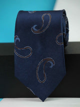 Blue Paisley Woven Silk Necktie - TOSSIDO