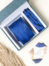 Blue Panel Necktie Gift - set - TOSSIDO
