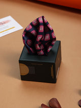 Blue & Pink Geometric Pocket Square - TOSSIDO