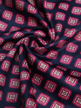 Blue & Pink Geometric Pocket Square - TOSSIDO
