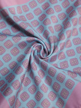Blue & Pink Geometric Pocket Square - TOSSIDO