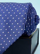 Blue Polka Broad Necktie - TOSSIDO