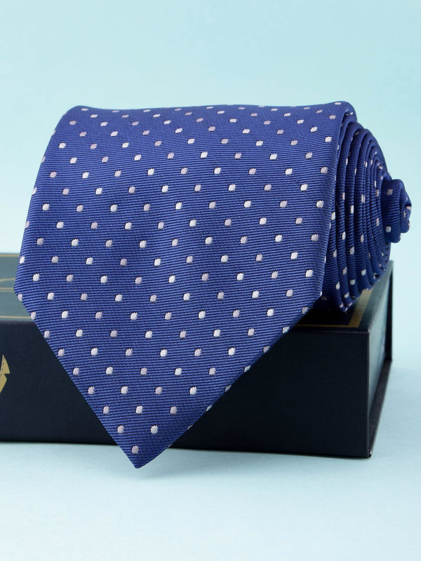 Blue Polka Broad Necktie - TOSSIDO