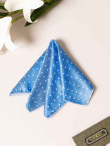 Blue Polka Jacquard Pocket Square - TOSSIDO