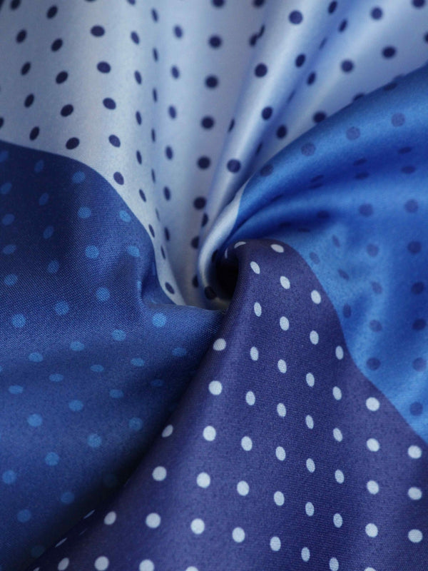 Blue Polka Printed Pocket Square - TOSSIDO