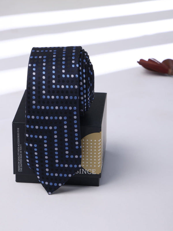 Blue Polka Skinny Necktie - TOSSIDO