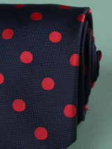 Blue Polka Woven Necktie - TOSSIDO