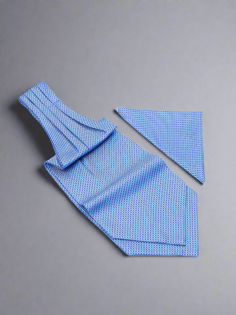 Blue Prism - Woven Ascot & Pocket Square - TOSSIDO