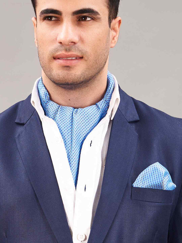 Blue Prism - Woven Ascot & Pocket Square - TOSSIDO