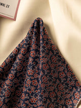 Blue & Red Floral Jacquard Pocket Square - TOSSIDO