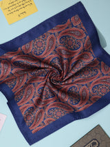 Blue & Red Paisley Pocket Square - TOSSIDO