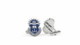 Blue & Silver Logo Crest Cufflinks - TOSSIDO