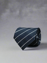 Blue & Silver Zebra Necktie - TOSSIDO